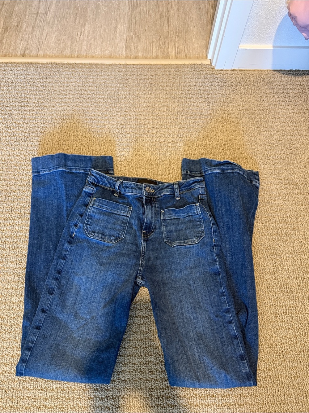 Zara Women's Dark Blue Bootcut Jeans